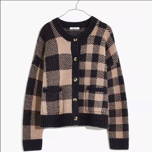 NWT Madewell Plaid-mix Colburne Cardigan